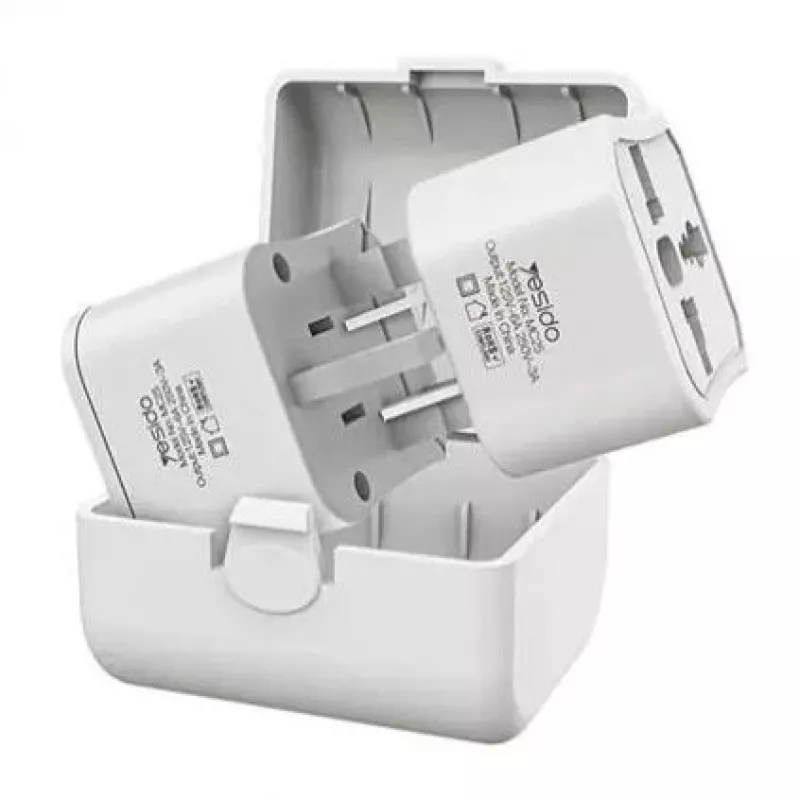 YESIDO MC25 Travel Adapter Plug Kit Biały