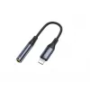 YESIDO YAU37 Lightning do 3.5mm Adapter Audio, Pleciony Nylon, Stop Aluminium, Czarny, 12cm