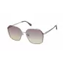 ZADIG & VOLTAIRE SZV369-580SN9 Damskie okulary przeciwsłoneczne prostokątne - czarna oprawka, szare szkła, ochrona UV400