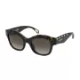 ZADIG & VOLTAIRE SZV410-5204BL Damskie prostokątne okulary przeciwsłoneczne z acetatu - czarna oprawka, szare soczewki 52mm