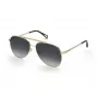 ZADIG & VOLTAIRE SZV415-600300 Męskie okulary przeciwsłoneczne prostokątne, czarna oprawka, szare szkła, 60/17/140 mm