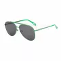 ZADIG & VOLTAIRE SZV415-600G09 Damskie okulary przeciwsłoneczne prostokątne - czarna oprawka acetatowa, szare soczewki poliwęglanowe, ochrona UV400