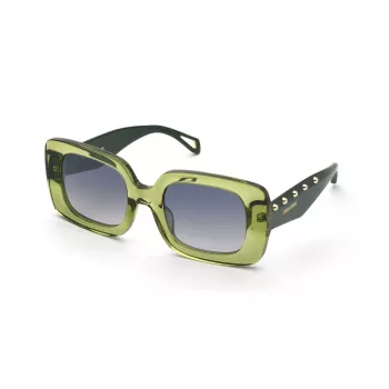 Okulary przeciwsłoneczne ZADIG & VOLTAIRE damskie kocie oko SZV423-51M40X Havana Acetate Brązowe gradientowe soczewki 51mm