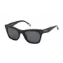 ZADIG & VOLTAIRE Damskie prostokątne okulary przeciwsłoneczne SZV373-530700 Czarny/Szary 53mm
