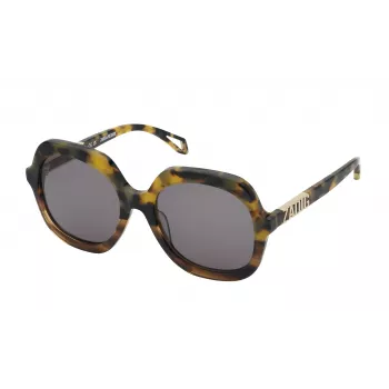 Zadig & Voltaire Damskie Okulary Przeciwsłoneczne Prostokątne SZV404-5607HL Havana/Brązowy Gradient 56mm