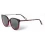 Okulary przeciwsłoneczne ZADIG & VOLTAIRE damskie SZV307-5506BD - Prostokątna oprawka acetatowa z soczewkami poliwęglanowymi UV400 w kolorze szarym 55/19/145 mm