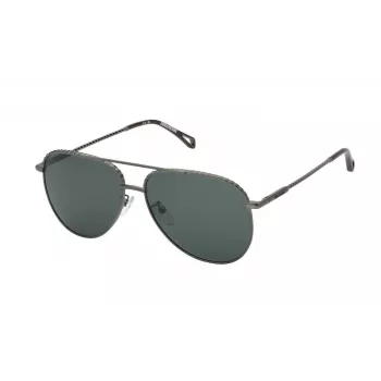 Okulary przeciwsłoneczne damskie ZADIG & VOLTAIRE SZV378-580568 - czarna oprawka acetatowa, szare soczewki poliwęglanowe, 58mm