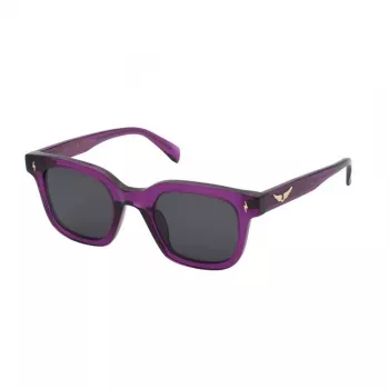 Okulary przeciwsłoneczne damskie ZADIG & VOLTAIRE SZV401V4801F5 - oprawka acetatowa, ochrona UV400, soczewka 48 mm