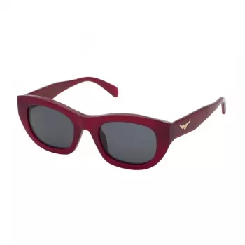 Okulary przeciwsłoneczne damskie ZADIG & VOLTAIRE SZV408-5109M5 - oprawka Havana z acetatu, brązowe soczewki gradientowe, ochrona UV400