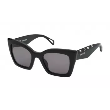 Okulary przeciwsłoneczne damskie ZADIG & VOLTAIRE SZV409-520700 brązowy szylkret geometryczne 52mm