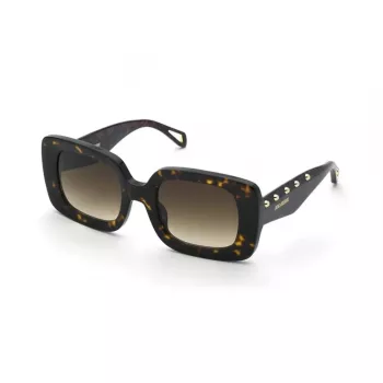 Okulary przeciwsłoneczne ZADIG & VOLTAIRE damskie SZV423-510743 - czarna oprawka acetatowa, gradientowe szare soczewki