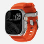 Pasek NOMAD Rocky Point Band - do Apple Watch 46mm/49mm z FKM i tytanem (magma, naturalne okucia)