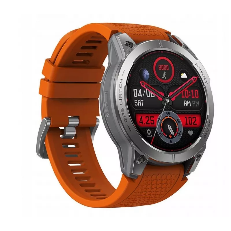 Zegarek smartwatch Zeblaze Stratos 3 Pomarańczowy AMOLED 1,43 inch GPS 5ATM 400mAh