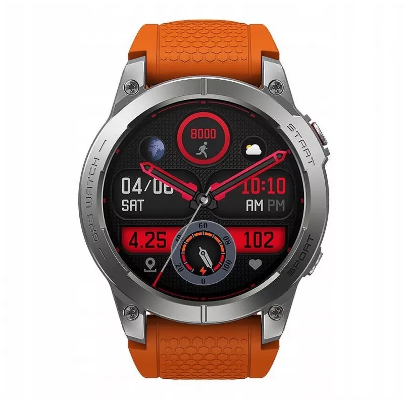 Zegarek smartwatch Zeblaze Stratos 3 Pomarańczowy AMOLED 1,43 inch GPS 5ATM 400mAh