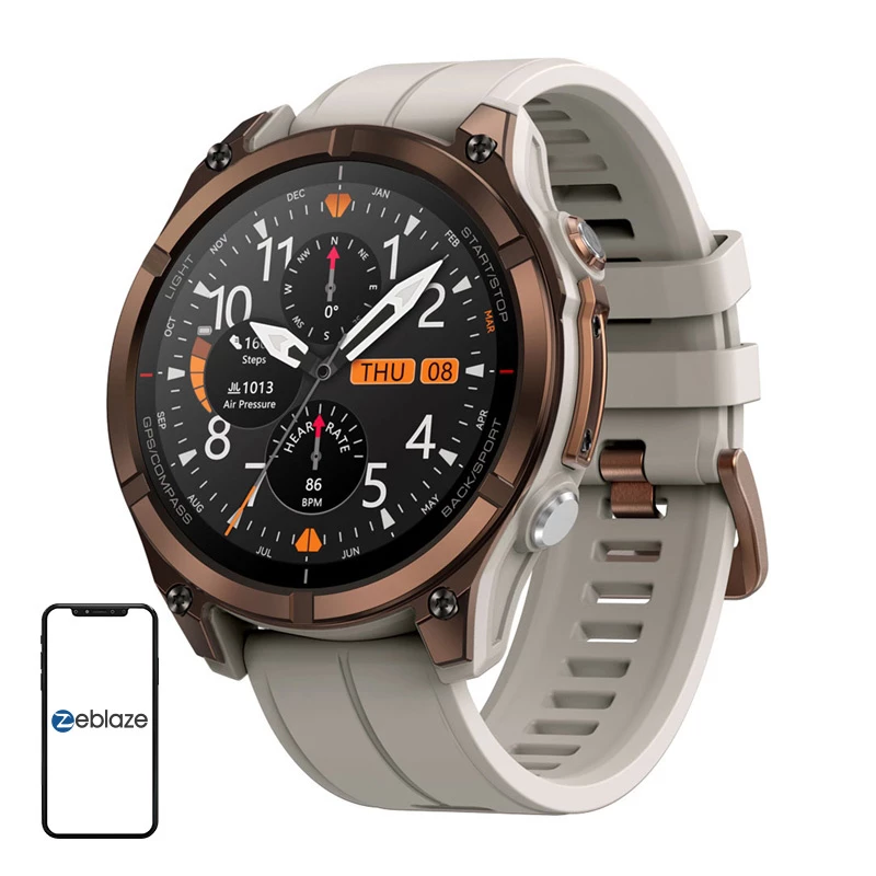 Zegarek smartwatch Zeblaze Stratos 4 Pro (Brązowy)