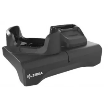 Zestaw stacji dokującej i ładowarki zapasowej baterii Zebra Single-Slot dla TC53/TC58/TC53e/TC58e/TC53e-RFID z wytrzymałą osłoną, zawiera zasilacz, kabel DC, szarą podkładkę