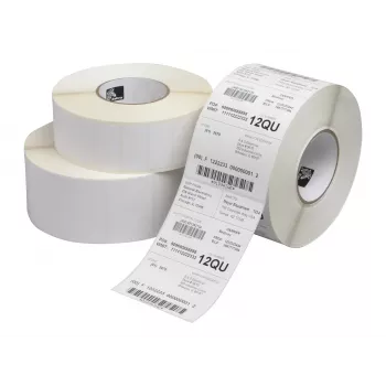Etykiety papierowe Zebra Z-Perform 1000T do druku termotransferowego – 29 x 10 mm, matowe, z trwałym klejem akrylowym, białe (6341 etykiet na rolce)