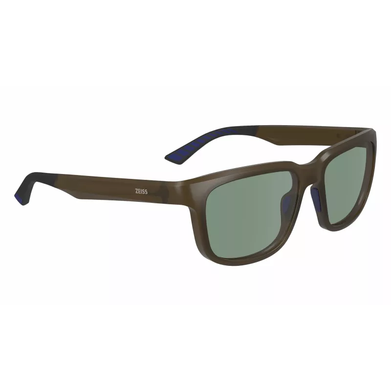 ZEISS MAN Okulary przeciwsłoneczne ZS23530S55173 Kwadratowa czarna oprawka szare szkła 55/17/145 mm