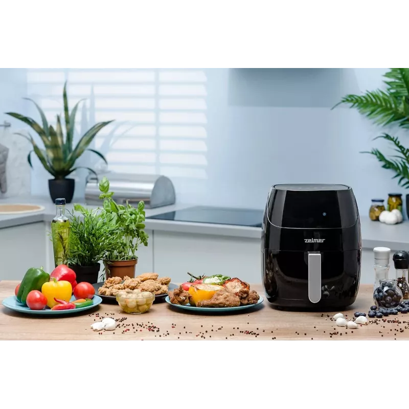 Zelmer ZAF5500B Elektra 5L Cyfrowa frytkownica beztłuszczowa - 1500W, Czarna
