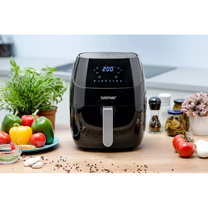 Zelmer ZAF5500B Elektra 5L Cyfrowa frytkownica beztłuszczowa - 1500W, Czarna