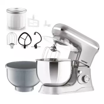 Zelmer ZKR1360 Robot kuchenny – 1300 W, misa 5.5 L, mieszanie planetarne, czarny/srebrny