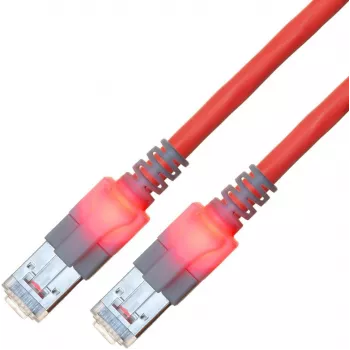 Kabel krosowy ZVK GmbH EasyLan DualBoot LED CAT 6 SFTP, RJ-45 męski do RJ-45 męski, 7 m, czerwony CS1ORCDCD0070