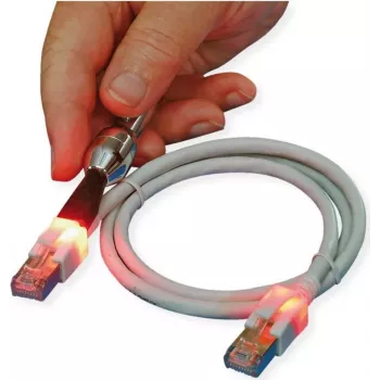 ZVK GmbH EasyLan DualBoot LED kabel krosowy RJ-45 męski do RJ-45 męski 50 cm SFTP CAT 6 niebieski CS1OBCDCD0005