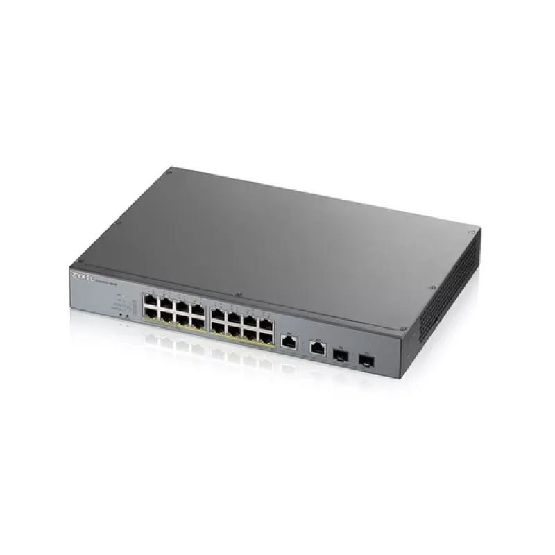 ZyXEL GS1350-18HP-EU0101F Smart Managed Gigabit PoE+ Switch z 16 portami PoE+ i 2 uplinkami SFP, budżet 250W