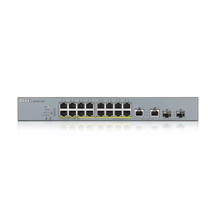 ZyXEL GS1350-18HP-EU0101F Smart Managed Gigabit PoE+ Switch z 16 portami PoE+ i 2 uplinkami SFP, budżet 250W