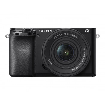 Sony Alpha 6100A ILCE6100AKB.CEC aparat bezlusterkowy z obiektywem E PZ 16–50mm OSS II, czarny