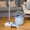 YORK Rotary MOP SPECIAL Zestaw do Czyszczenia Podłóg z Wyżymaczką Nożną, Wiadro 12L, Teleskopowy Uchwyt, 2 Głowice z Mikrofibry
