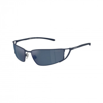 Arnette AN3093-749-55 Męskie prostokątne okulary przeciwsłoneczne, matowe czarne / ciemnoszare, 64-16-120 mm