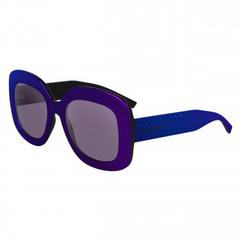 Karl Lagerfeld Damskie Okulary Przeciwsłoneczne KL6165S-500 Cat Eye, Fioletowa Oprawka, Szare Gradientowe Soczewki, 53mm