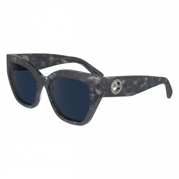 Okulary przeciwsłoneczne damskie Longchamp LO741S-406, oprawki Havana, brązowe soczewki gradientowe, 55mm