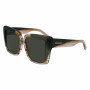 Okulary przeciwsłoneczne damskie Ferragamo SF1060SN-263 Butterfly, oprawki Havana, brązowe gradientowe soczewki, 55mm