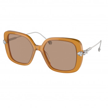Swarovski Damskie Przeciwsłoneczne Okulary Kwadratowe Oversize SK0360 01B 5689794 Czarny/Szary Gradient 56mm