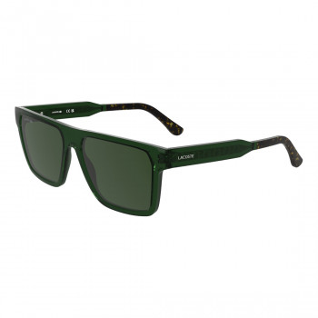 Okulary przeciwsłoneczne męskie Lacoste L6059SN-301 prostokątne, oprawki Havana, brązowe soczewki, 56mm