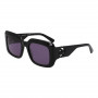 Longchamp LO753S5120001 Damskie Kwadratowe Okulary Przeciwsłoneczne, Czarna Oprawka z Acetatu, Szare Soczewki, 51/20/140 mm