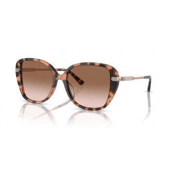 Okulary przeciwsłoneczne damskie Michael Kors MK2185BU34491 Cat Eye, oprawki Dark Tortoise, brązowe gradientowe soczewki, 56/17/140 mm