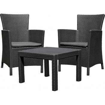 KETER Zestaw mebli ogrodowych Rosario Balcony Set szary