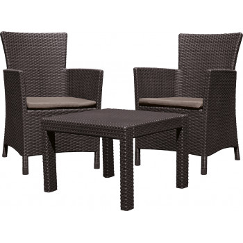 KETER Zestaw mebli ogrodowych Rosario Balcony Set brązowy