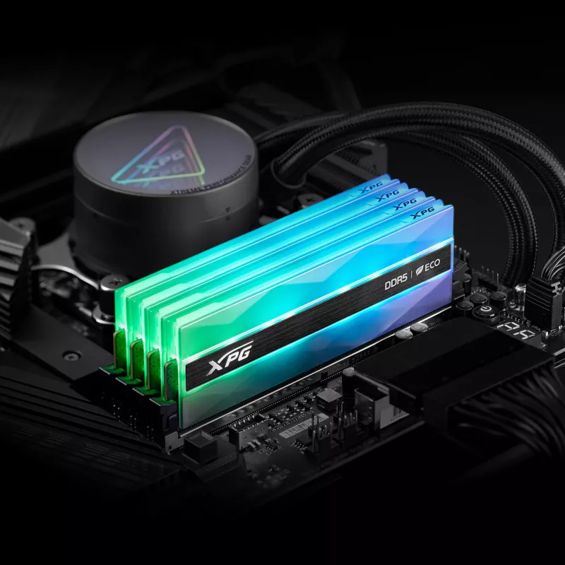 DIMM 32 GB DDR5-6400 (2x 16 GB) Dual-Kit, Arbeitsspeicher silber, AX5U6400C3216G-DCLANRSG, Lancer Neon RGB, INTEL XMP, AMD EXPO