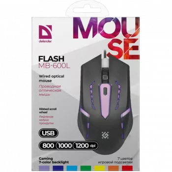 mysz DEFENDER FLASH MB-600L OPTIC LED 1200dpi 4P