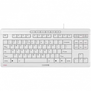 Klawiatura CHERRY STREAM TKL uniwersalna USB AZERTY francuska biała
