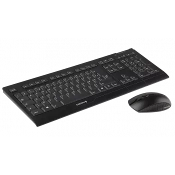 CHERRY B.Unlimited 3.0 klawiatura W zestawie mysz Uniwersalne RF Bezprzewodowy AZERTY Francuski Czarny