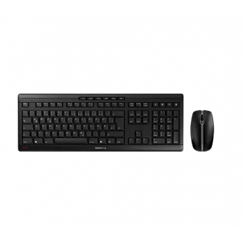 CHERRY Stream Desktop Klawiatura Mysz w zestawie RF Bezprzewodowa Belgijska Czarna