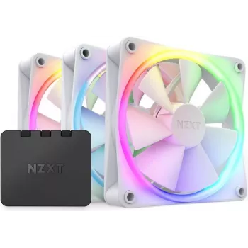 NZXT F120 RGB 120mm ARGB Reverse Blade Triple Pack - Biały