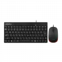 Perixx PERIDUO-212 DE, mini zestaw klawiatury i myszy USB, czarny