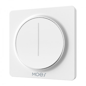 MOES ZS-SY-EUD dotykowy ściemniacz ścienny Zigbee, biały, wymagany przewód neutralny