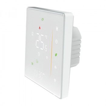 MOES WHT-006-GB-WH termostat Wi-Fi do elektrycznego ogrzewania podłogowego, 16 A, biały